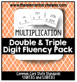 Double and Triple Digit Multiplication Fluency Pack