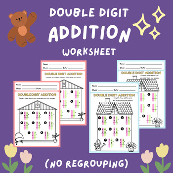 Preview of Double digit addition worksheet
