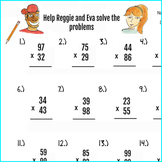 2pgs Double Digit Multiplication Worksheets and Answer key