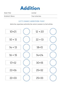 Preview of Double digits addition 3 printable worksheets