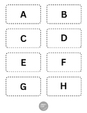 Double sided upper and lower case flash cards