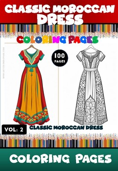 Preview of Double the Dresses, Double the Delight 100 New Moroccan Designs in Coloring V2