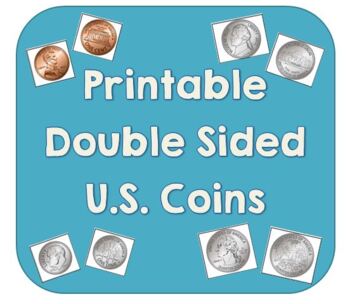 Preview of Doubled Sided US Coins Penny, Nickel, Dime, Quarter