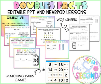 Preview of Doubles Add and Subtract | PowerPoint and Nearpod Lessons | Distance Learning