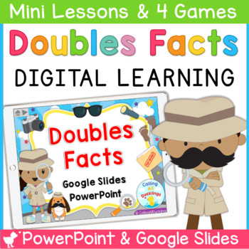 Preview of Doubles Facts Digital Games and Centers | PowerPoint | Google Slides
