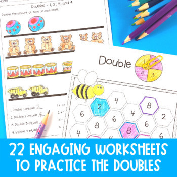 Doubles Facts Worksheets, Posters and Games by Teaching Trove | TpT