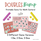 Doubles Bump | Math Game - 1, 2, or 3 Addends & Doubles | 
