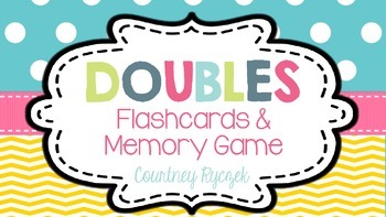 Preview of Doubles & Doubles Plus One Flashcards and Memory Game