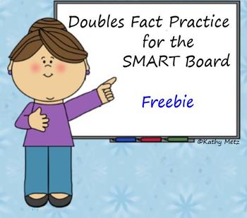 Preview of Doubles Fact Practice for the SMART Board Freebie!