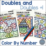 Doubles Facts Doubles Plus One Color By Number Math Worksheets