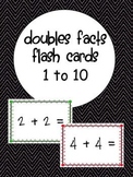 Doubles Facts Flash Cards 1 to 10