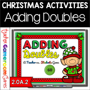 Preview of Doubles Facts Christmas Powerpoint Game