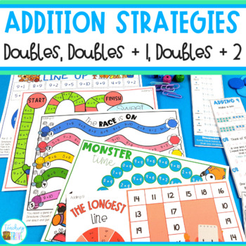 Preview of Addition Strategies - Doubles Facts, Doubles Plus One & Doubles Plus Two Games