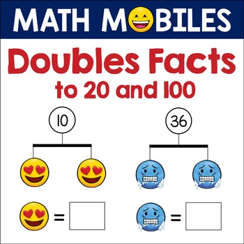 Preview of Doubles Facts to 20 and 100 - Early Algebra Printable Math Worksheets