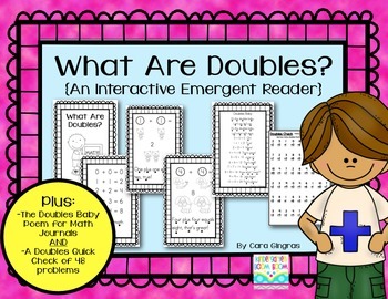 Preview of Doubles Math Facts First Grade Emergent Reader