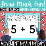 Doubles Math Fact Fluency Snow Activity Winter Adventure M