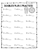 Math Addition - Doubles Plus One Practice Worksheet