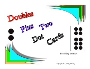 Preview of Doubles Plus Two Dot Cards Great for math centers, one on one, and small groups!