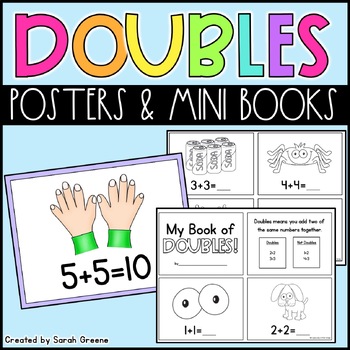 Preview of Doubles Facts Posters & Mini Book