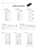 Doubles and Halves -  In/Out Boxes