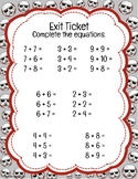 Doubles and Near Doubles Exit Ticket