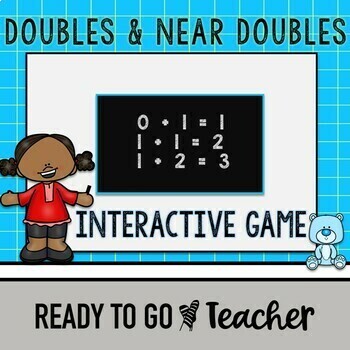 Preview of Doubles and Near Doubles Math Facts Interactive Game