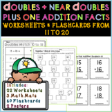 Doubles & Near Doubles Plus One Addition Facts Worksheets 