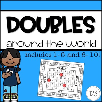 Preview of Doubles Facts Math Game 1-5 and 6-10
