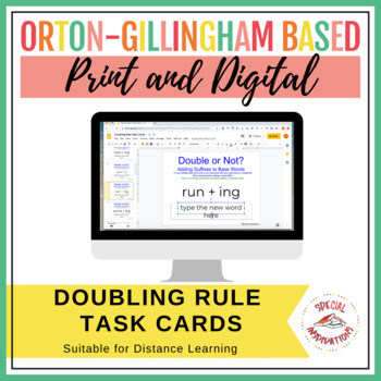 Preview of Doubling (1-1-1) Rule Task Cards | Print & Digital | Google Slides™