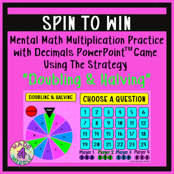 Preview of Doubling & Halving (Decimals) Spin To Win Game