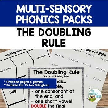 Preview of Phonics Packs: The Doubling Rule Orton Gillingham Spelling