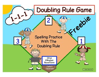 Doubling Rule Spelling Game Freebie - 