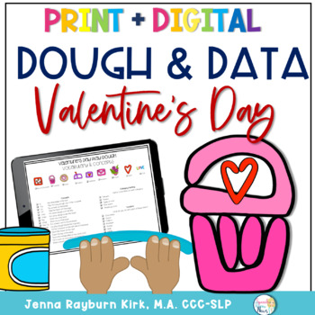 Preview of Dough & Data Valentine's Day: Google Slides & Printable Play Dough Mats