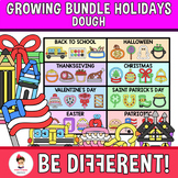 Dough Growing Bundle Holidays Clipart Parts Included Back 