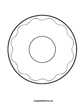 Doughnut Craft Template by Simply Be Wild and Free Homeschool Resources