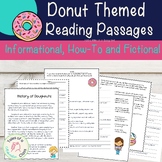 4th Grade Doughnut Themed Reading Comprehension Passages
