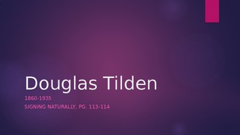 Preview of Douglas Tilden: Signing Naturally Deaf Profile Highlight