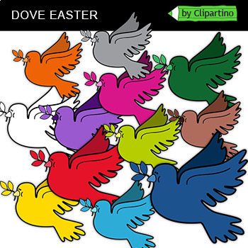 Preview of Dove Rainbow Clipart