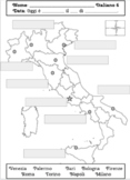 Dove abiti? Mappa d'Italia Map of Italy Information Gap Vi