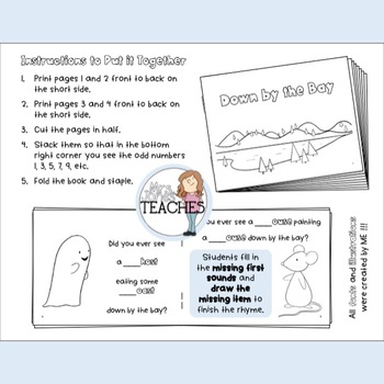 Preview of Down By The Bay mini Activity Book