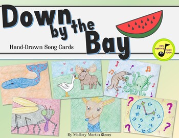 Preview of Down by the Bay Hand-Drawn Song Cards