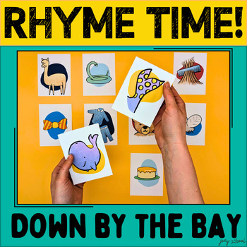 Preview of Down by the Bay song and Rhyming Activity Matching Phonemic Awareness Game