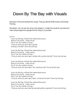 Preview of Down by the Bay with visuals