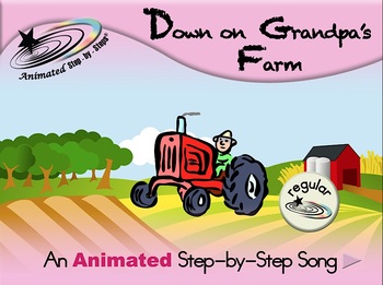 Preview of Down on Grandpa's Farm - Animated Step-by-Step Song - Regular