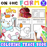 Down on the Farm Coloring Tracing Activities Packet Mini Book