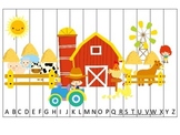 Down on the Farm themed Alphabet Puzzle preschool learning