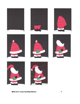 Downloadable Santa and Christmas Tree Cut and Paste Pattern Packet