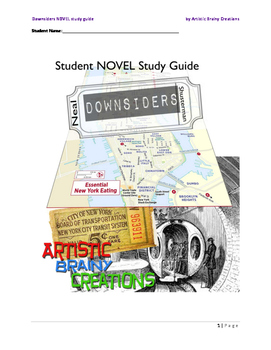 Preview of Downsiders, a Novel Study Guide for Students!