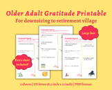 Downsizing in Retirement Gratitude Worksheets | Meaningful