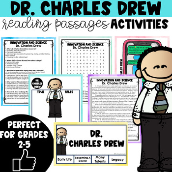 Preview of Dr. Charles Drew Reading Passages and Activities Black Science Medical History
